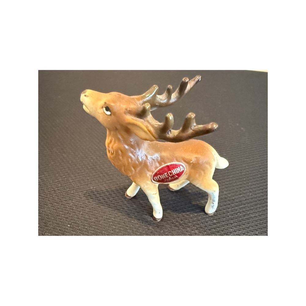 Vintage Bone China‎ Japan Deer Figurine Miniature Ornament Collectible